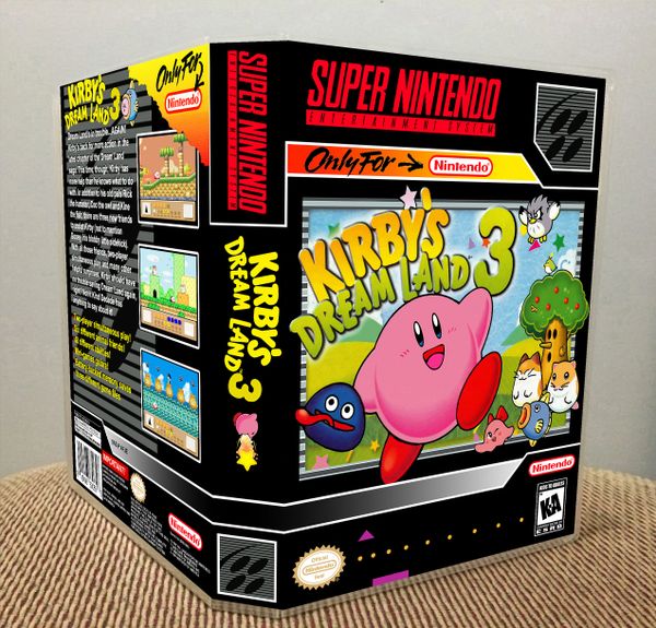 Kirby's Dream Land 3 SNES game case | Game Case King - Custom Game ...