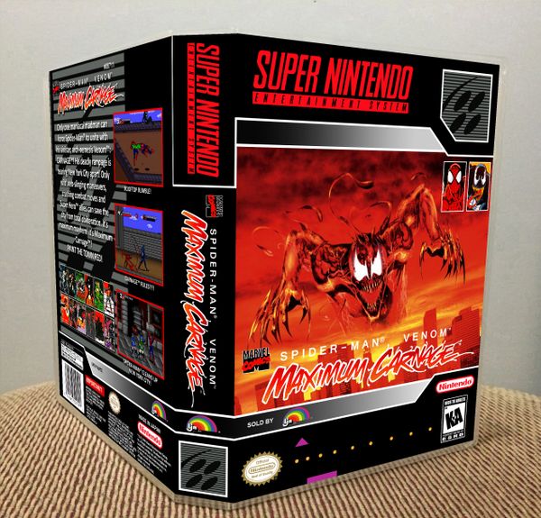 Spider-Man and Venom: Maximum Carnage SNES game case | Game Case King ...