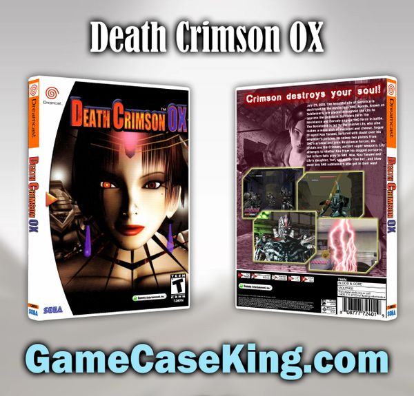Death Crimson OX Sega Dreamcast Game Case Game Case King Custom