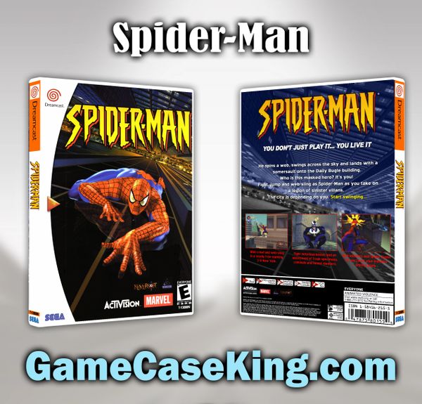 Spider Man Sega Dreamcast Game Case Game Case King Custom Game Cases For Nes Snes N64 Gameboy