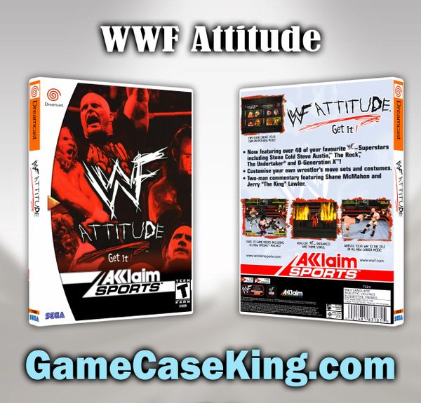 WWF Attitude Sega Dreamcast Game Case