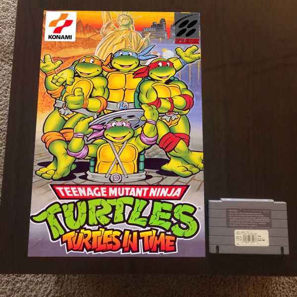 TMNT Turtles in Time Poster (18x12 in.) Nintendo Poster | Game Case
