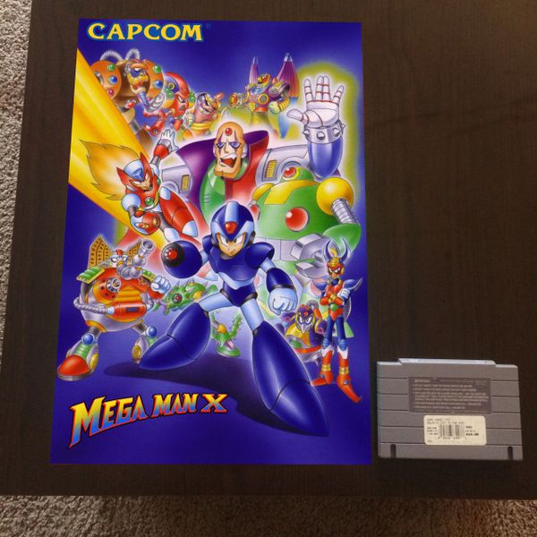 Mega Man X Poster 18x12 In Nintendo Poster Game Case King Custom Game Cases For Nes Snes N64 Gameboy
