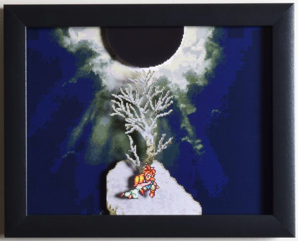 Chrono Trigger (SNES) - "Death Peak" 3D Video Game Shadow Box with Glass Frame 10 x 12.5 inches