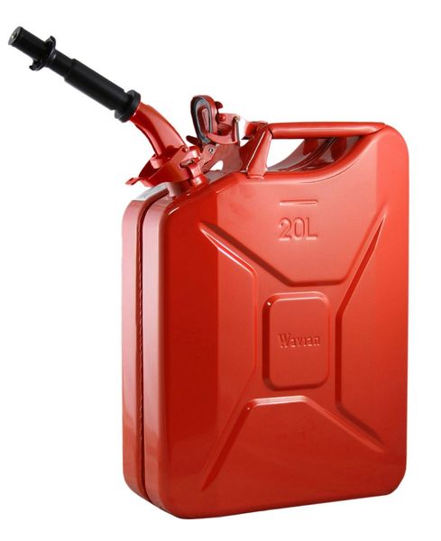 5 Gallon 20L Metal Gas Tank Can Europe Style Gas Can Power Emergency Backup Tank with Flexible Spout Red US Stock
