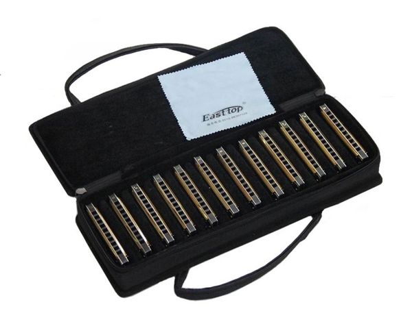 Eastar Major Blues Harmonica Sets 7 Keys for Beginner