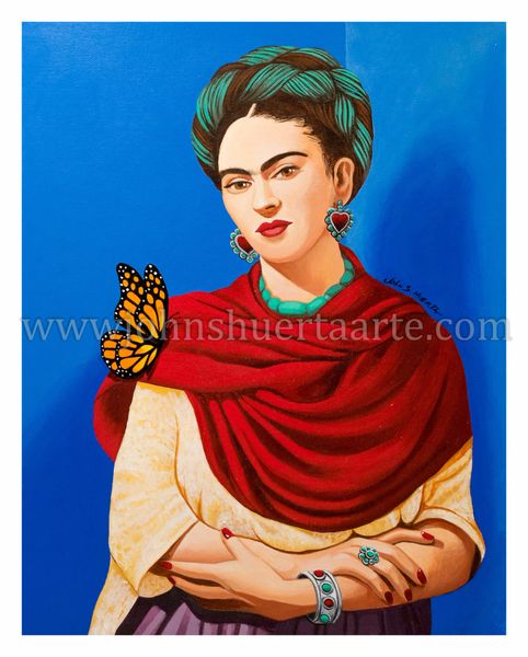 Frida with Butterfly