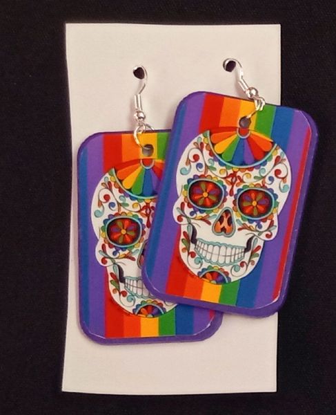 Rainbow sugar skull