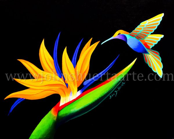 Bird of Paradise and Hummingbird I