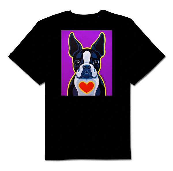 Boston Terrier purple