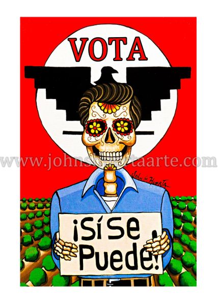 Si Se Puede Vota art greeting card