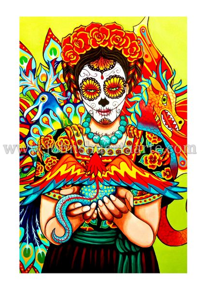 Carmen y los Alebrijes art greeting card