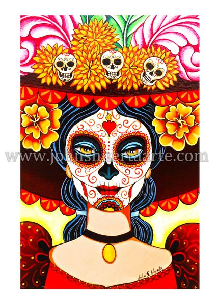 La Muertaos art Greeting card