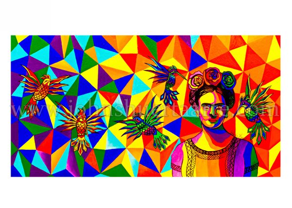 Frida con los Colibries art greeting cards
