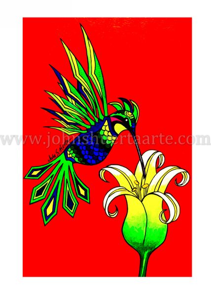 Hummingbird Alebrije art greeting cards