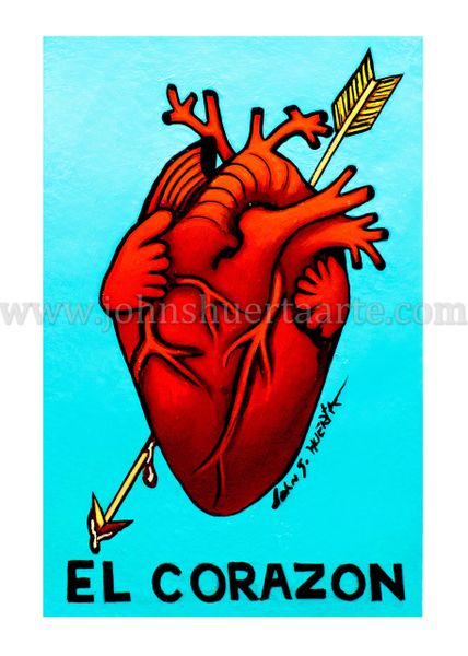 El Corazon II art greeting card