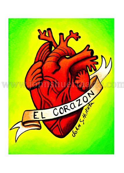 El Corazon I art greeting card