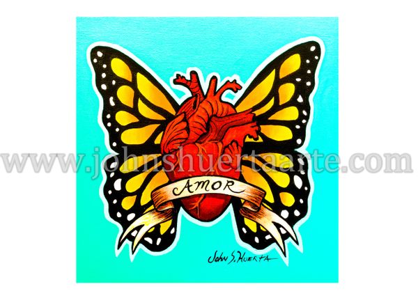 Amor heart art greeting card