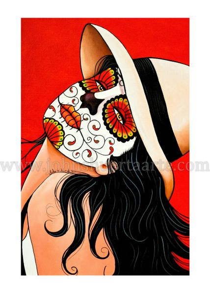 Cholita art greeting card