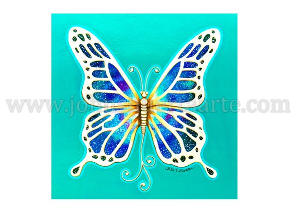 Butterfly Universe art greeting card