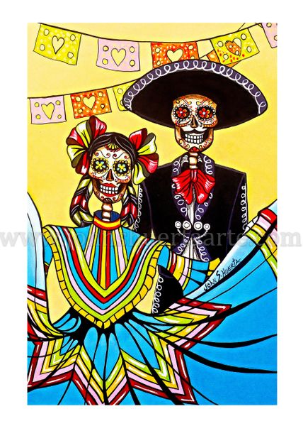 Dia de la Fiesta art greeting card