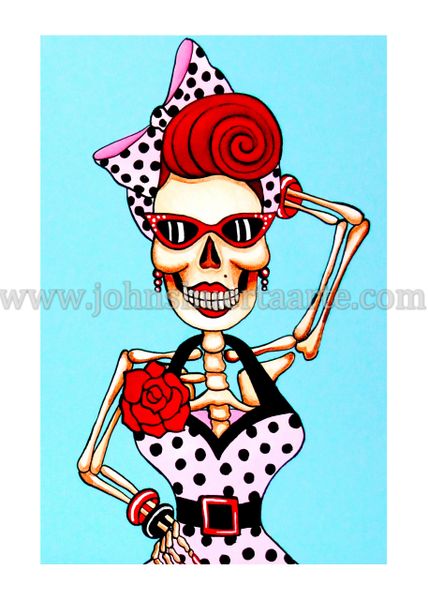 Sugarskull Candy art greeting card