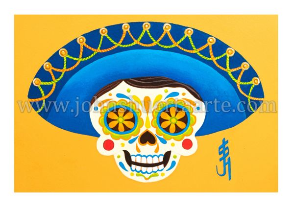 Sugarskull Nino Catrin art greeting cards