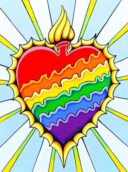 Burning Rainbow Heart