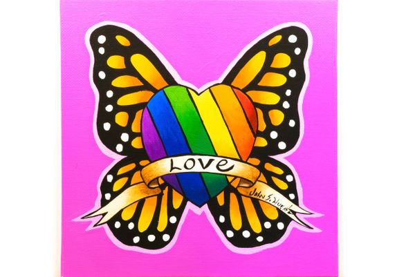 Rainbow pride love Butterfly