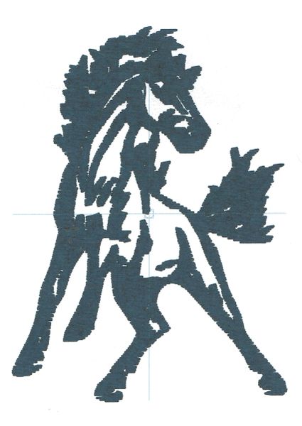 Mustang Embroidery Design