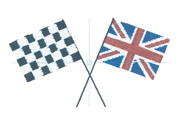 Racing Flags Embroidery Design