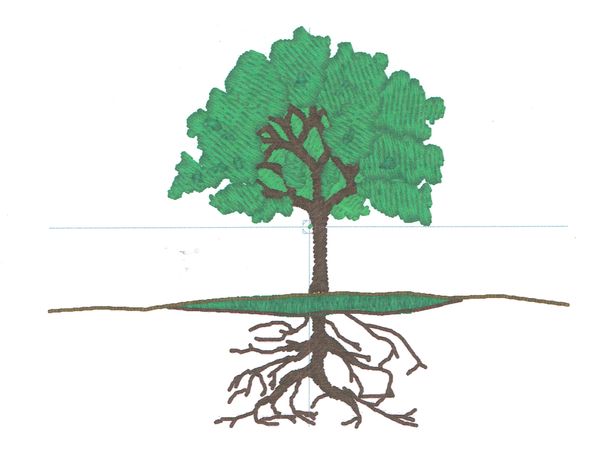 Oak Tree Embroidery Design