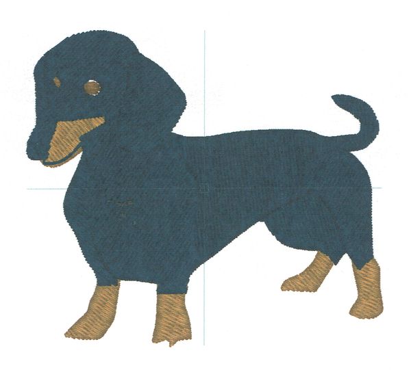 Daschund Embroidery Design