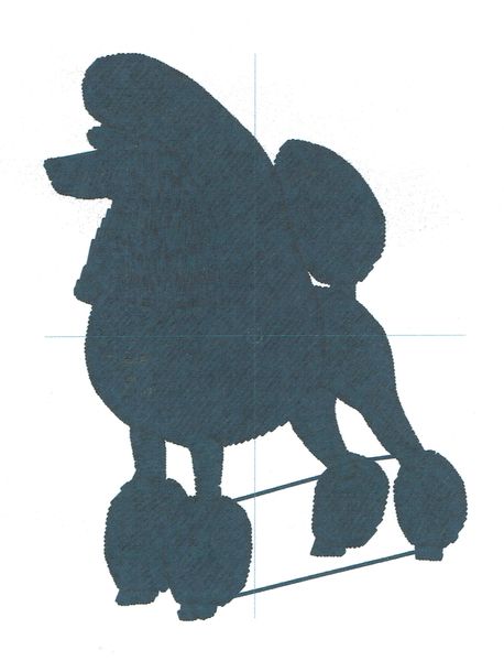 Poodle Silhouette Embroidery Design