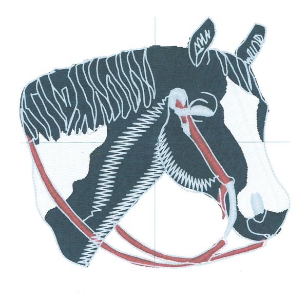 Horse's Head Embroidery Design