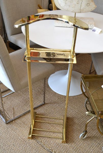 Asian Modern Bronze & Bronze Plate Men's Valet Stand, Coat Stand