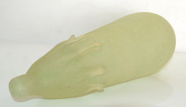 Mint Green Italian Scavo Glass Aubergine Eggplant Figurine Vegetable Sculpture