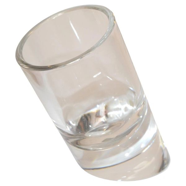 Rosenthal Cylinder Lead Crystal Glass Vase Vessel Diagonal Base Midcentury