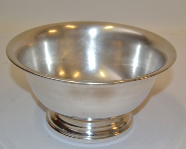 Mid 20th Century Art Deco Paul Revere Silver Plated 8" Bowl Poole Silver Company