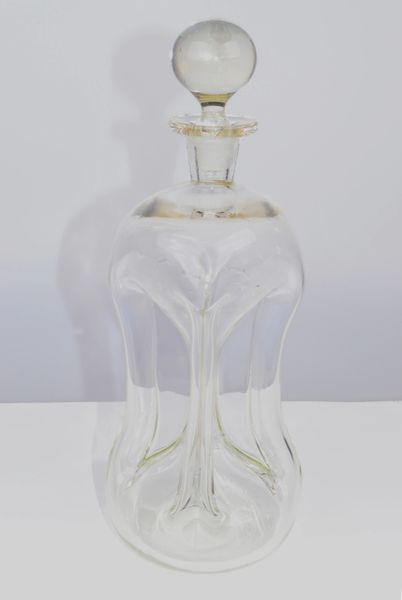 Large Kluk Kluk Glass Decanter Holmegaard Designed by Jacob Eiler Bang Denmark