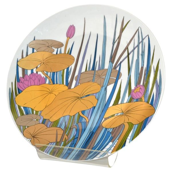 Original Rosenthal Porcelain Flower Plate Studio-Linie Germany by Wolfgang Bauer