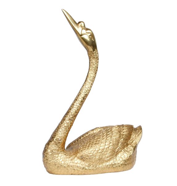 Golden Bronze Goose Sculpture