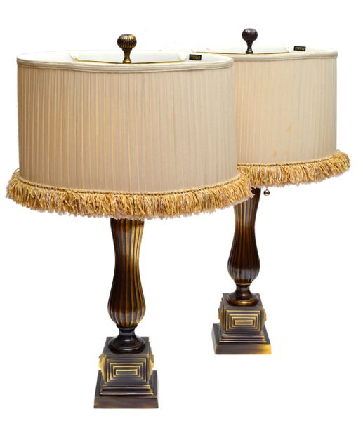 Frederick Cooper Pair of Bronze Table Lamps