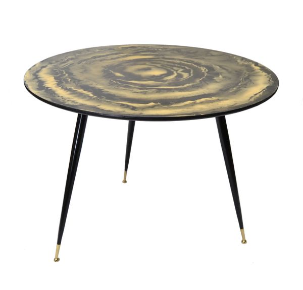 Mid-Century Modern Round Three-Legged Cocktail Table