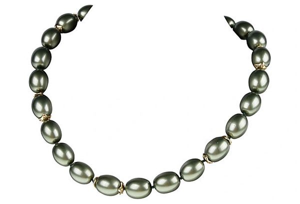 Monet Faux Pearls Evening Necklace