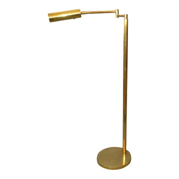 Italian Brass Swing Arm Floor or Reading Lamp