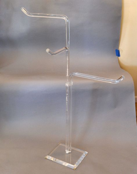 Mid-Century Modern Lucite Coat Rack, Stand, Clothes Tree Stand