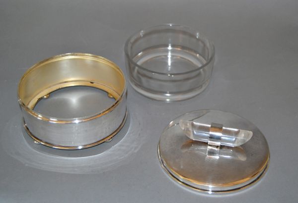 Mid-Century Modern Silver Plate & Lucite Vanity Set ...