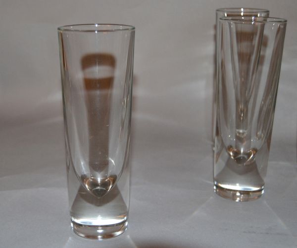 Set of 8 Carlo Moretti Modern Heavy Blown Glass Drinking Glasses