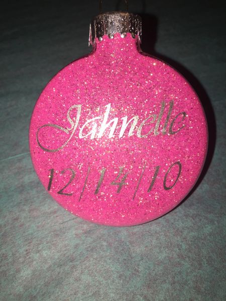 Custom Glitter Ornament